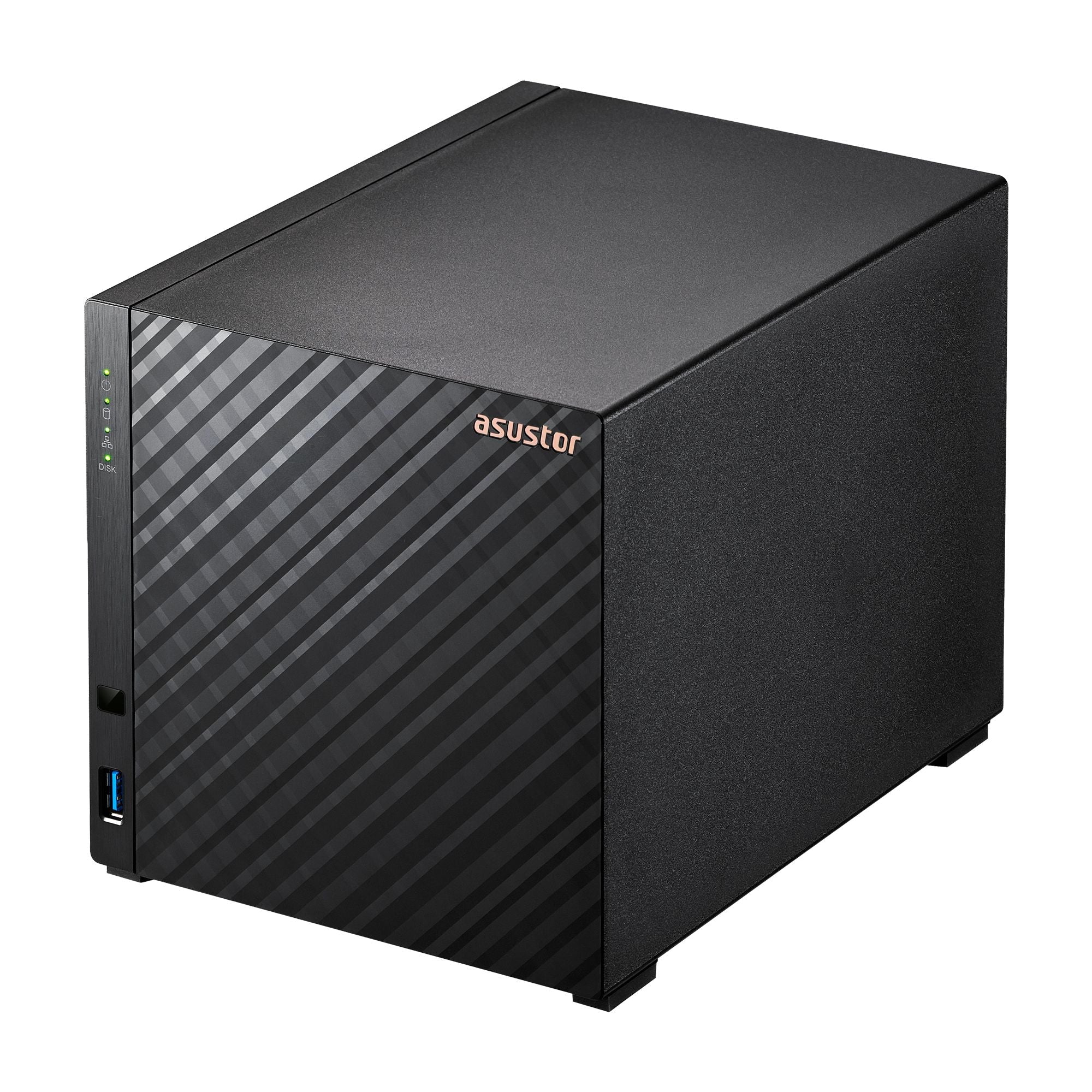 NAS ASUSTOR AS1204T — vista lateral derecha — sin discos