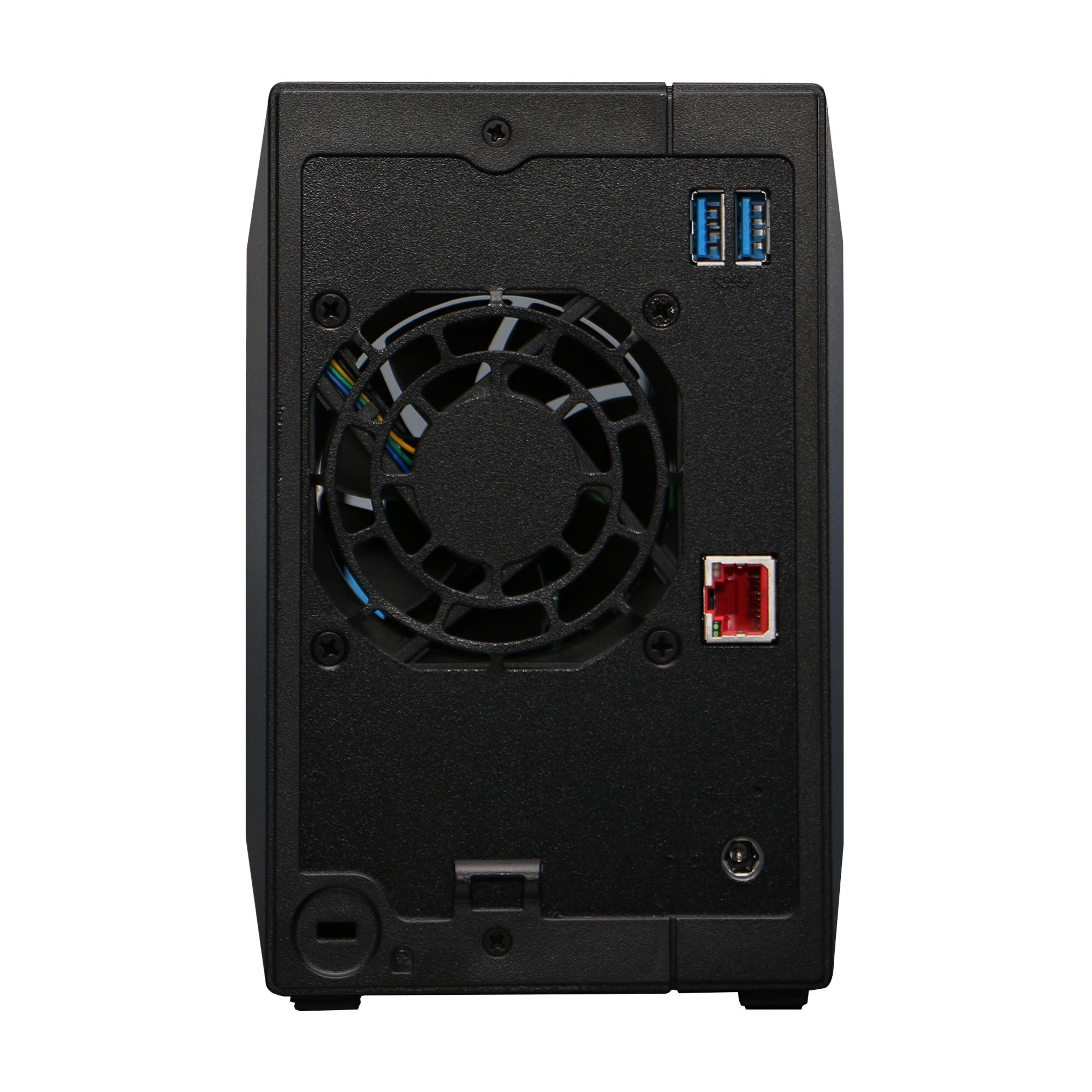 NAS ASUSTOR AS3302T V2 — vista posterior — sin discos