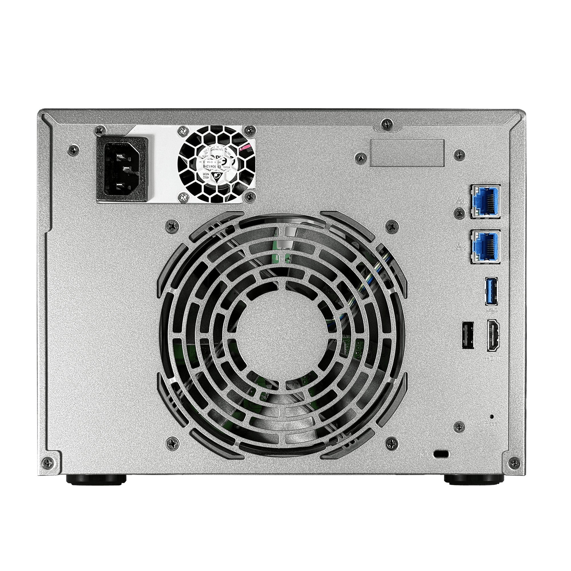 NAS ASUSTOR AS6706T V2 — vista posterior — sin discos