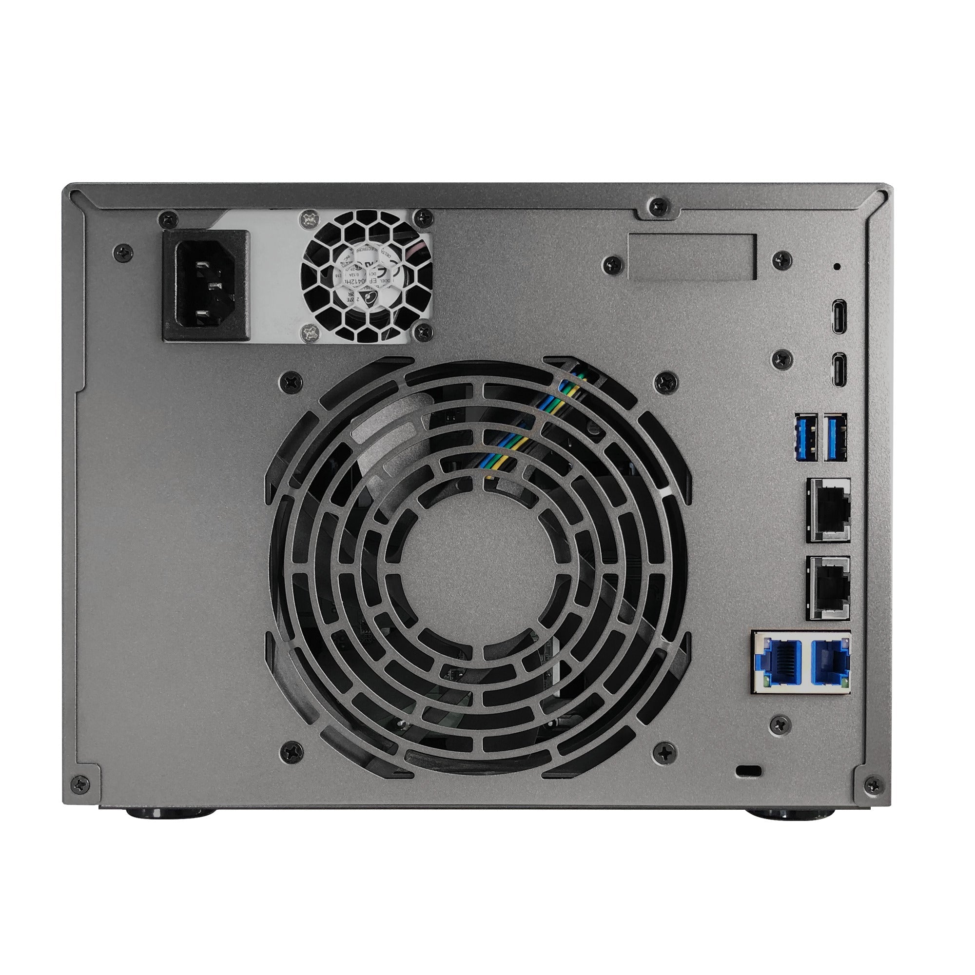 NAS ASUSTOR AS6806T — vista posterior — sin discos