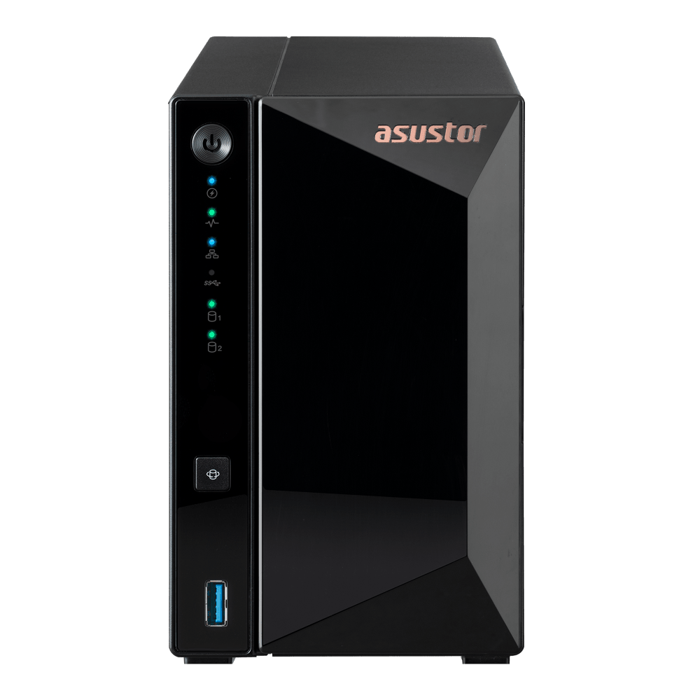 Servidor NAS ASUSTOR Drivestor 2 Pro Gen2 AS3302T v2 - 2 Bahías - Realtek Quad-Core 1.7GHz - 2GB RAM DDR4 - Red 2.5GbE - 3x USB 3.2 - Transcodificación 4K - Btrfs - AS3302T-V2 de Asustor | first_variant_option_1 — Envío inmediato