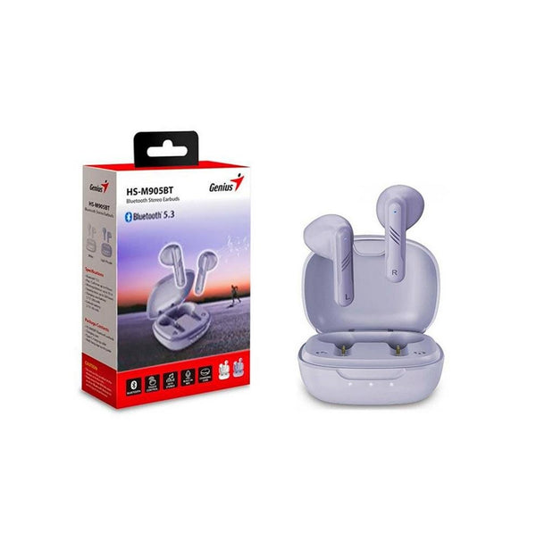 AUDIFONO C/MICROF. GENIUS HS - M905BT TRUE WIRELESS BT LIGHT PURPLE 31710025401 - SMART BUSINESS