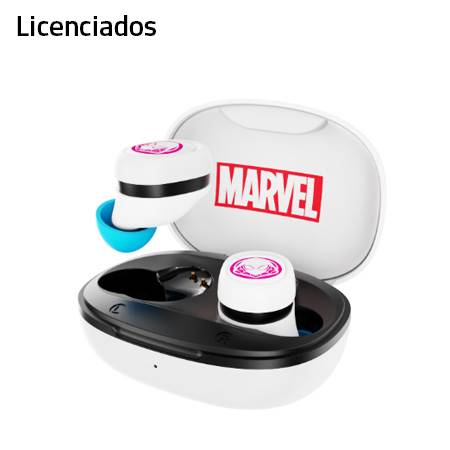 AUDIFONO C/MICROF. LICENCIADO XTECH TRUE WIRELESS GHOST SPIDER BLUETOOTH 5.1 12H 10M WHITE (XTH-M701SG) - SMART BUSINESS