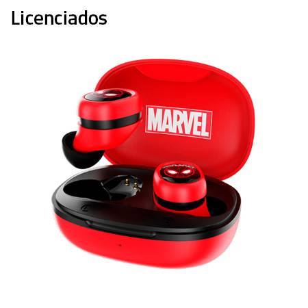 AUDIFONO C/MICROF. LICENCIADO XTECH TRUE WIRELESS SPIDERMAN BLUETOOTH 5.1 12H 10M RED (XTH-M701SM) - SMART BUSINESS