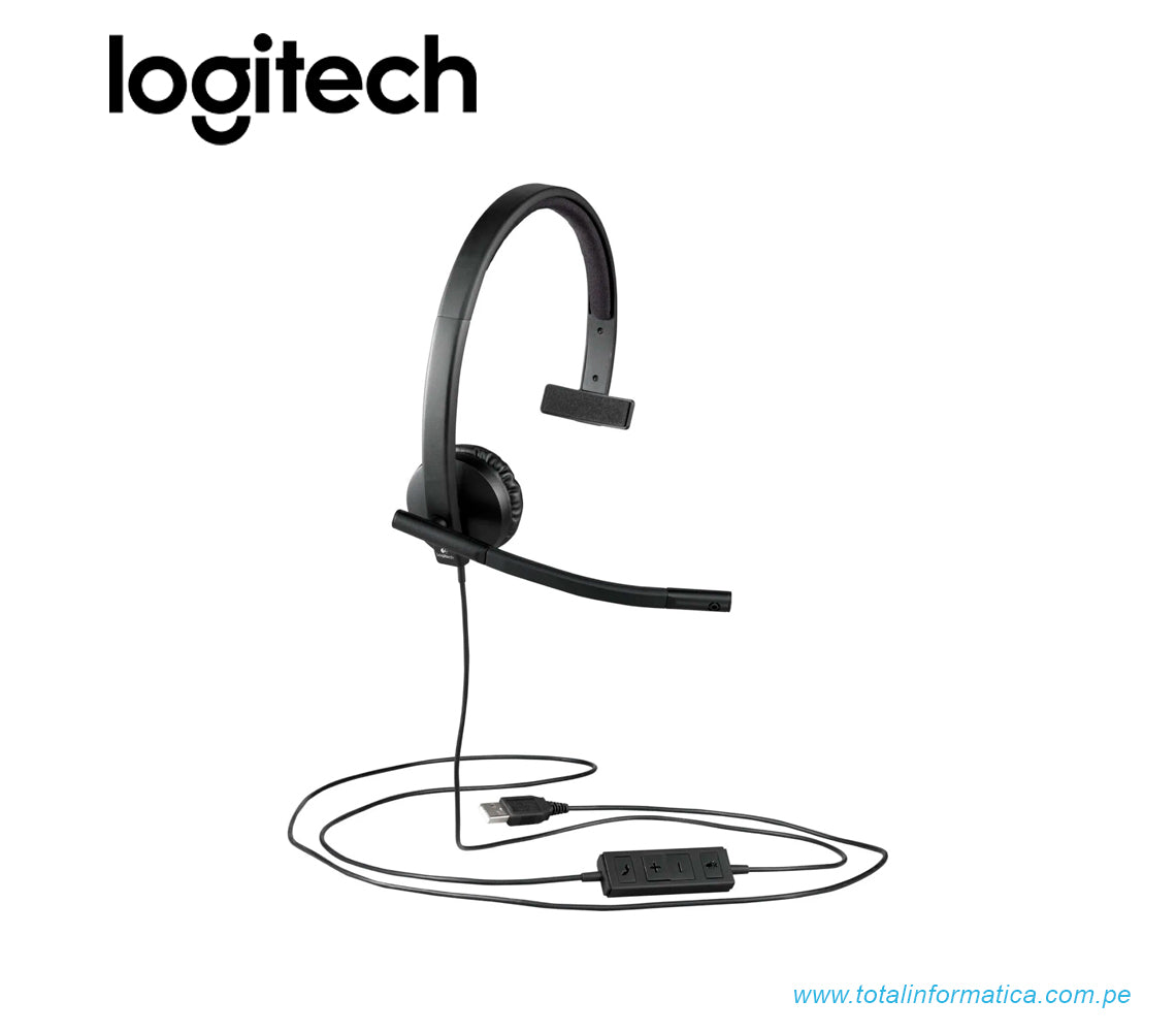 AUDIFONO C/MICROF. LOGITECH B2B H570E USB STEREO BLACK (981-000574) - SMART BUSINESS