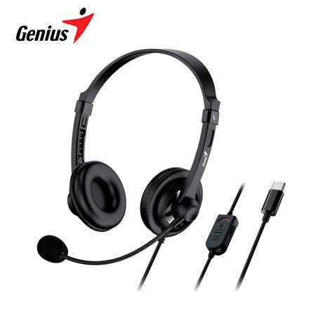 AUDIFONO C/MICROFONO USB - C NEGRO GENIUS HS - 230U COMODIDAD Y SONIDO DE ALTA CALIDAD (31710021403) 31710021403 - SMART BUSINESS