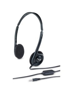GENIUS HS-200C AUDÍFONOS CON MICRÓFONO DIADEMA AJUSTABLE Y ADAPTADOR SINGLE JACK 3.5MM