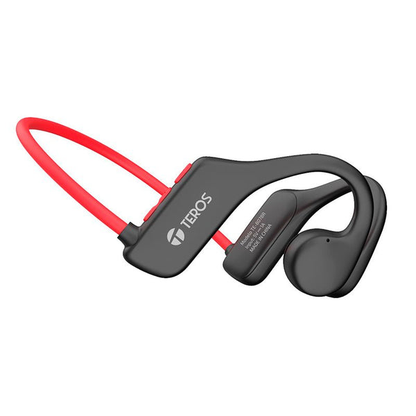 AUDÍFONO DE CONDUCCIÓN DE AIRE TEROS TE - 8078R, BLUETOOTH, ROJO /GRIS TE8078 - SMART BUSINESS