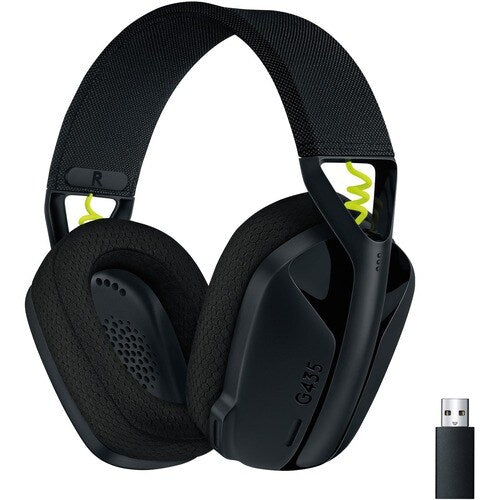 AURICULAR INALAMBRICO LOGITECH LIGHTSPEED G435 GAMING, CON MICROFONO, CONTROL DE VOLUMEN, ALMOHADILLAS SUAVES, COLOR BLACK / YELLOW (981-001049)