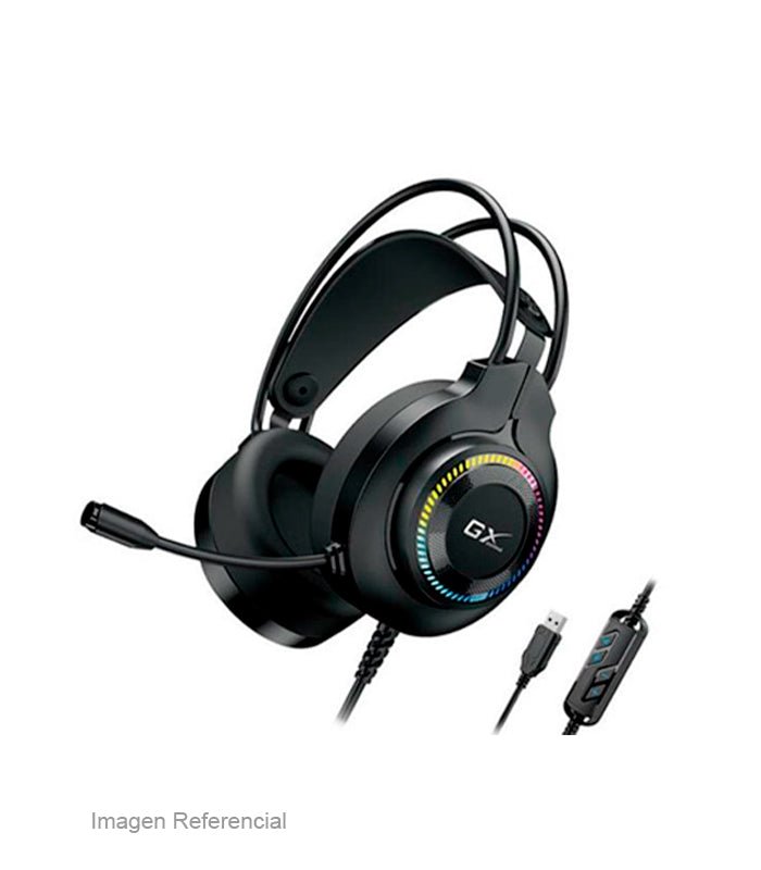 AUDÍFONOS CON MICRÓFONO GENIUS GX HS - GX580U RGB NEGRO 50MM SONIDO ENVOLVENTE 31710028400 - SMART BUSINESS