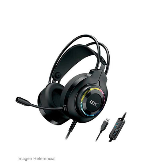 AUDÍFONOS CON MICRÓFONO GENIUS GX HS - GX580U RGB NEGRO 50MM SONIDO ENVOLVENTE 31710028400 - SMART BUSINESS