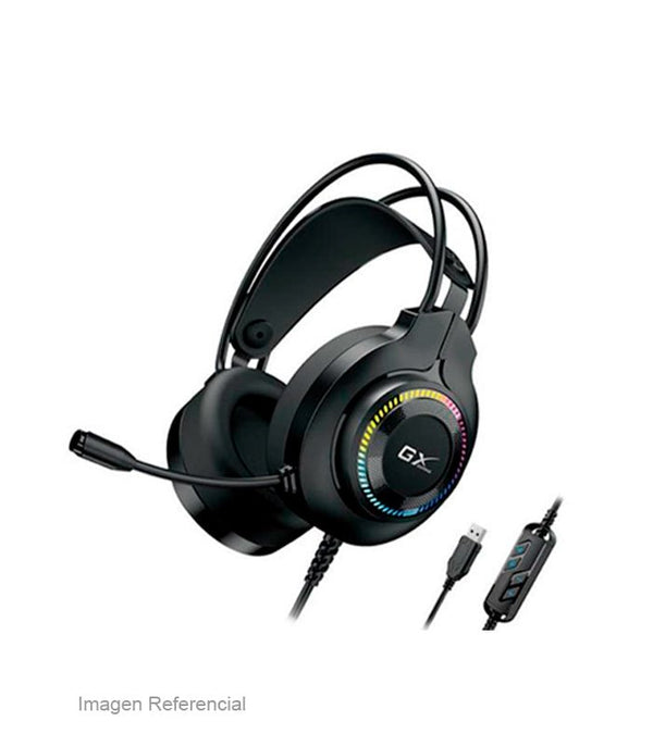 AUDÍFONOS CON MICRÓFONO GENIUS GX HS - GX580U RGB NEGRO 50MM SONIDO ENVOLVENTE 31710028400 - SMART BUSINESS