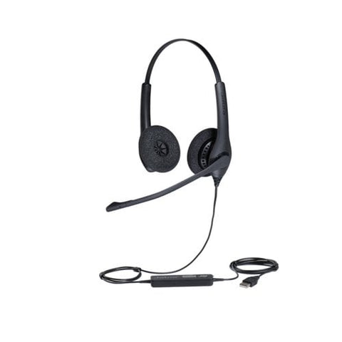 Audífonos Jabra Biz 1500 Duo USB, diadema negra con micrófono con cancelación de ruido, cómodo diseño para oficina y llamadas profesionales 1559-0159 - SMART BUSINESS
