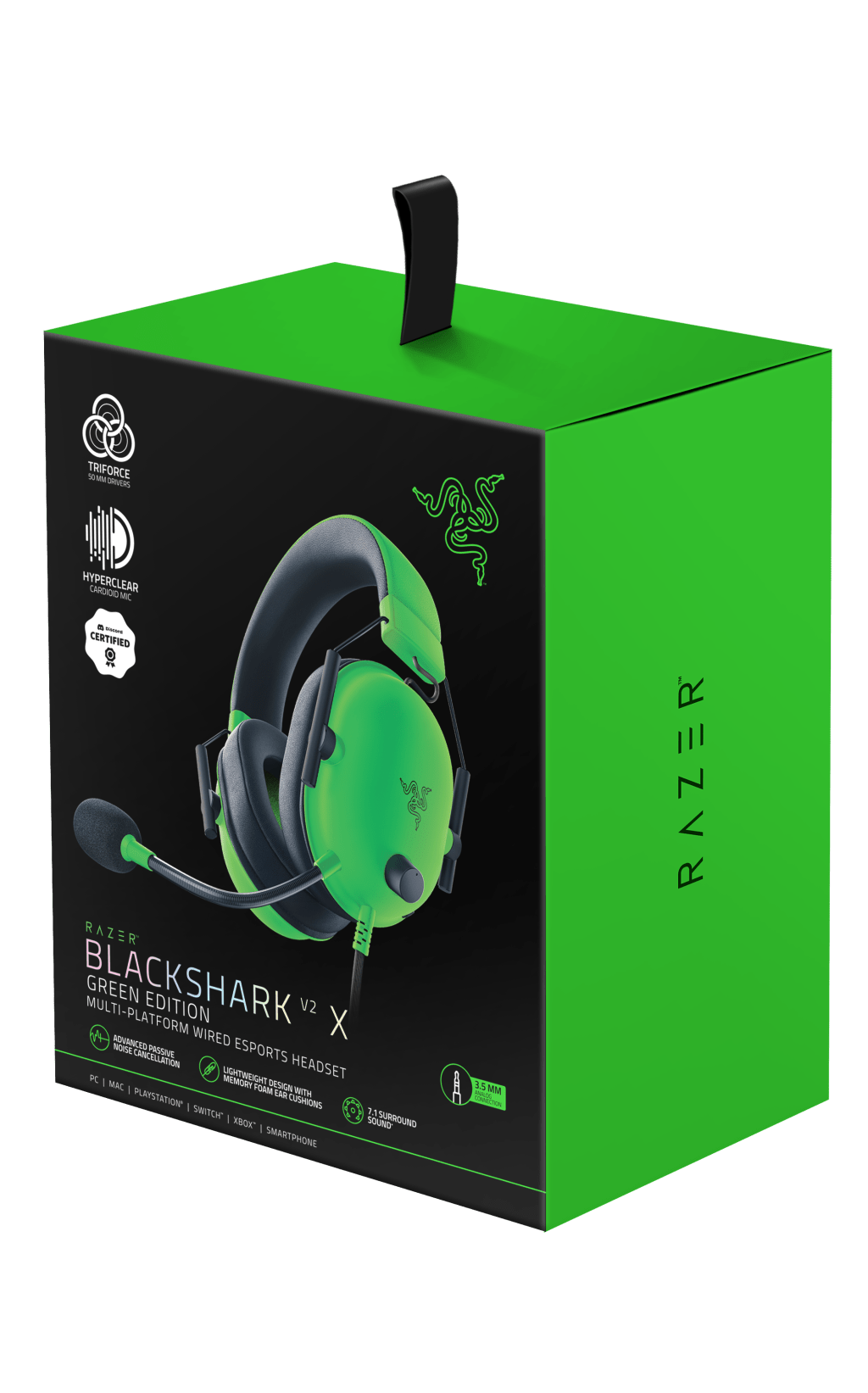 AURICULAR RAZER BLACKSHARK V2 X GAMING, CON MICROFONO, CONEXION JACK, CONTROL DE VOLUMEN, ALMOHADILLAS SUAVES, COLOR VERDE (RZ04 - 03240600 - R3U1) RZ04-03240600-R3U1 - SMART BUSINESS