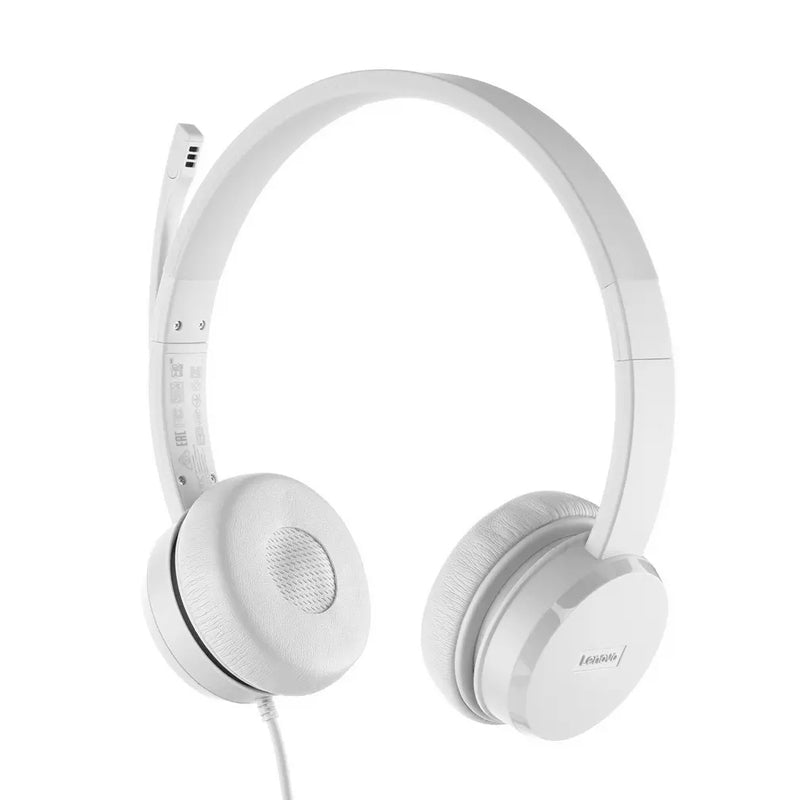 AURICULARES ESTEREO CON MICROFONO LENOVO 110, INTERFAZ USB TIPO - A, COLOR CLOUD GREY (GRIS) GXD1E71385 - SMART BUSINESS