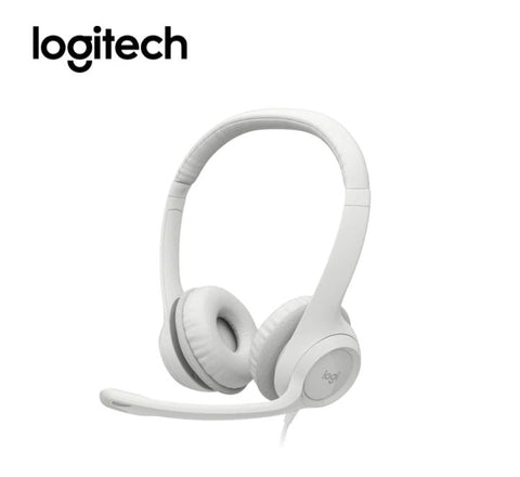 Auriculares USB Blanco con Micrófono y Cancelación de Ruido – Conexión Plug - and - Play para PC, Ideales para Llamadas, Estudio o Trabajo 981-001285 - SMART BUSINESS