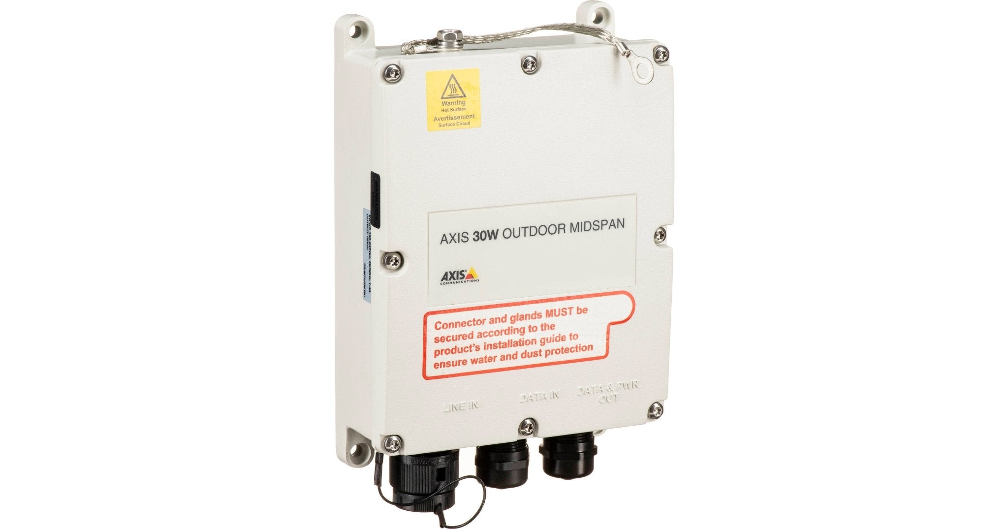 AXIS 30 W OUTDOOR MIDSPAN IS AN OUTDOOR READY IP66 - IP67 - RATED MIDSPAN COMPLIANT WITH IEEE802.3AF AND 802.3AT. WITH BUILT IN 6KV SURGE PROTECTION. DELIVERS UP TO 30W 01944-001 - SMART BUSINESS