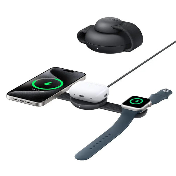 BASE DE CARGA INALÁMBRICA MULTIFUNCIONAL B25M8H11 30W COMPATIBLE APPLE Y ANDROID B25M8H11 - SMART BUSINESS