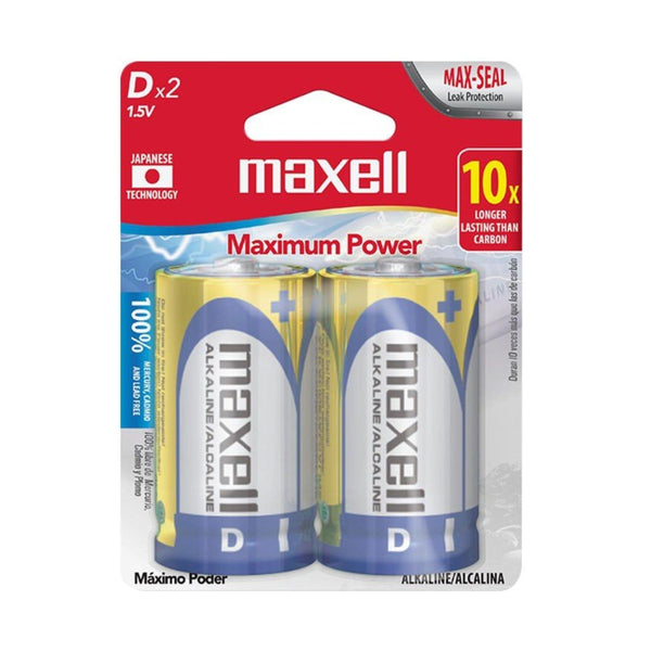 BATERIA MAXELL 723020LA LR20 - 2BP, 1.5V, ALCALINA, D, 2PK 723020 - SMART BUSINESS