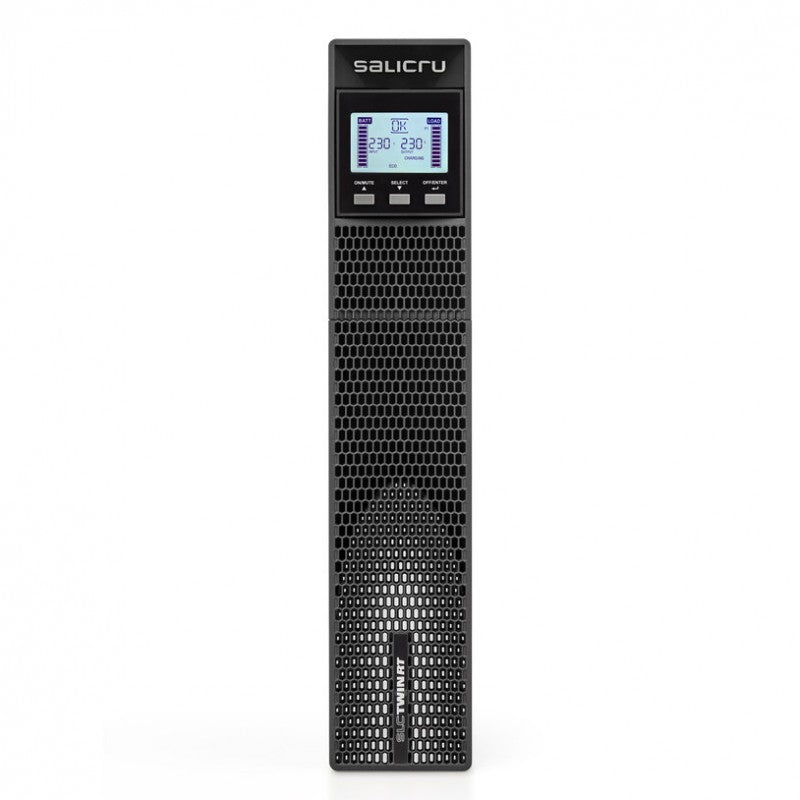 UPS Salicru SLC‑2000‑TWIN RT2 698BU000003  2000VA/2000W  On‑Line Doble Conversión  Torre/Rack Convertible  8 Tomas IEC  Pantalla LCD  USB + RS‑232  Protección para Equipos Críticos