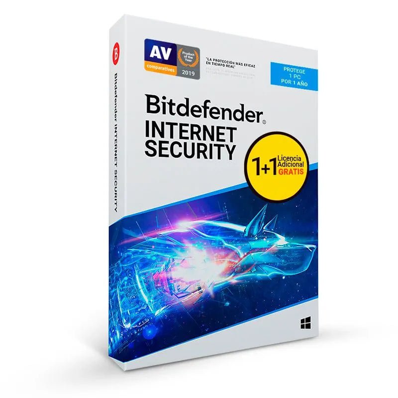 Software Bitdefender Internet Security, Licencia Para 1Pc+1 Adicional, 12 Meses + 3 Gratis - SMART BUSINESS