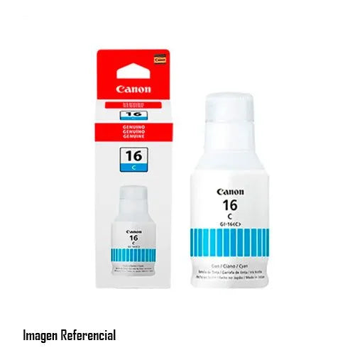 BOTELLA DE TINTA CANON GI-16 / COLOR CYAN / 132ML - SMART BUSINESS