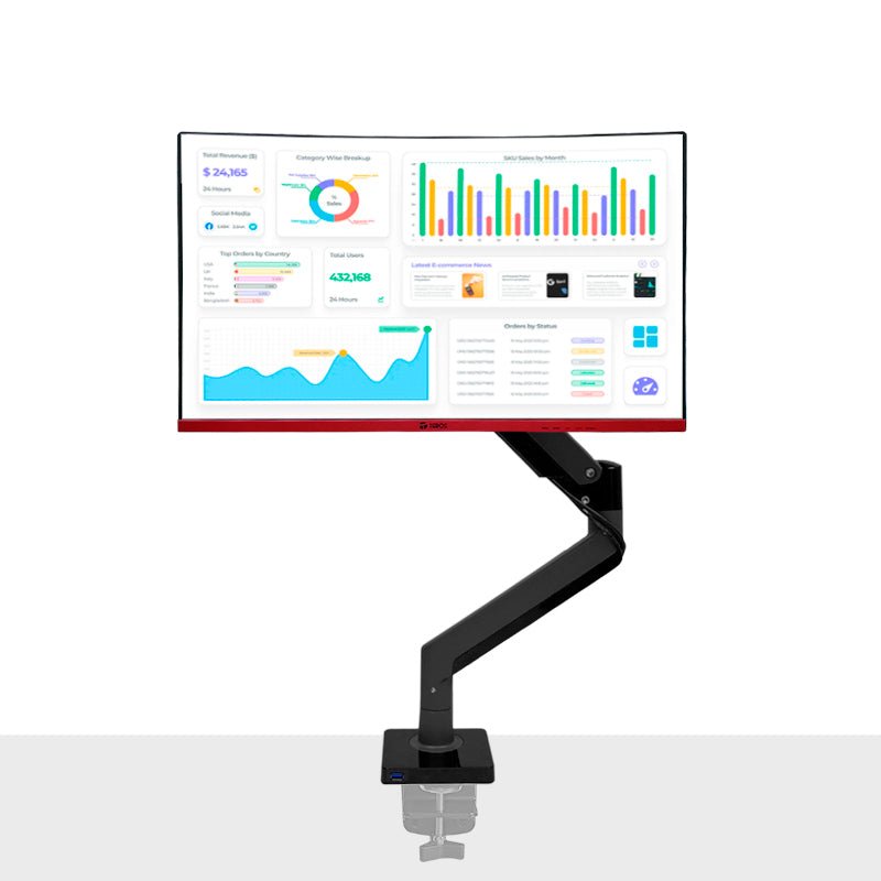 BRAZO SOPORTE PARA MONITOR DE 22" A 35" TE7113 - SMART BUSINESS