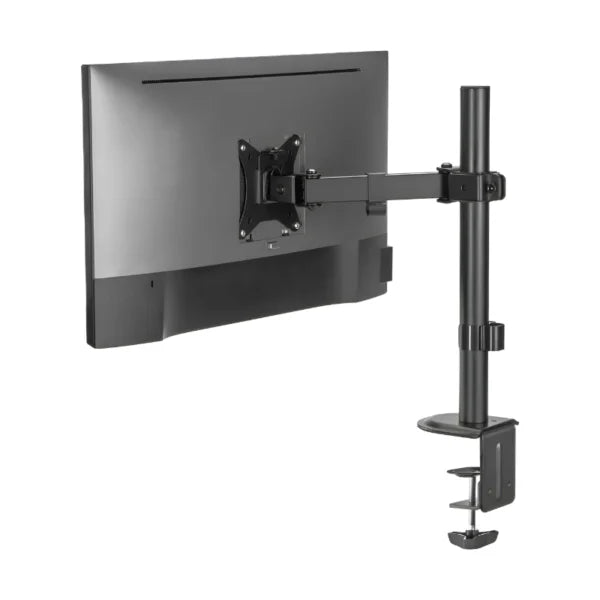 BRAZO SOPORTE PARA MONITOR NEGRO, COMPATIBLE DE 17″ A 35″, AJUSTABLE EN ALTURA, BASE TIPO RACK, BRAZO LARGO RESISTENTE PARA 2KG HASTA 9KG, IDEAL OFICINA Y GAMING KE-32 - SMART BUSINESS