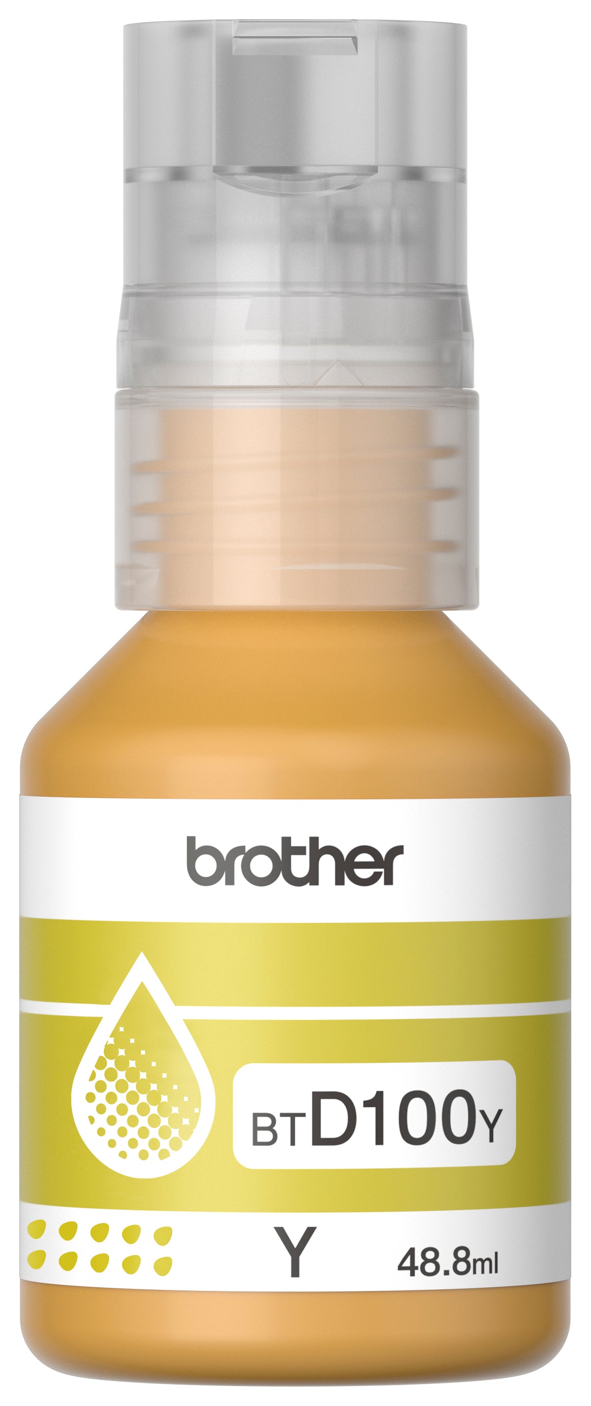 BROTHER BOTELLA DE TINTA DE COLOR AMARILLO DE ULTRA ALTO RENDIMIENTO BTD100Y DE LA SERIE INKBENEFIT TANK DE BROTHER. IMPRIME HASTA 5.000 PÁGINAS.(LEGAL 1)