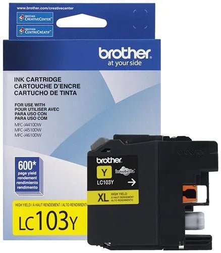 Cartucho Brother Lc103Y Amarillo, 600 Páginas - SMART BUSINESS