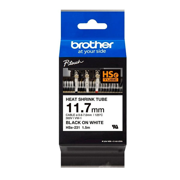 Cinta Brother Hse - 231 Negro Sobre Blanco, 1.17Cm X 1.5M de Brother | first_variant_option_1 — Envío inmediato