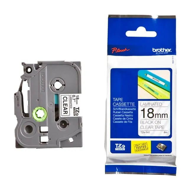 Cinta Brother Tze141 Negro Sobre Claro, 18Mm X 8M - SMART BUSINESS