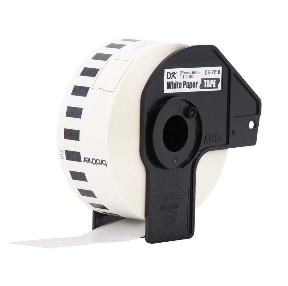 BROTHER DK - 2210 – CINTA DE ETIQUETAS CONTINUA 29 MM X 30.4 M ROLLO COMPATIBLE CON IMPRESORAS BROTHER FÁCIL DE USAR Y DURADERA DK2210 - SMART BUSINESS