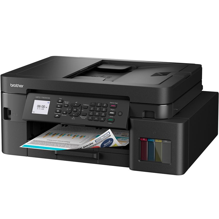 IMPRESORA MULTIFUNCIONAL BROTHER T930DW DE INYECCIÓN A COLOR CON WIFI, IMPRESIÓN DÚPLEX AUTOMÁTICA, ADF Y PANTALLA TÁCTIL PARA OFICINA Y HOGAR de Brother | first_variant_option_1 — Envío inmediato
