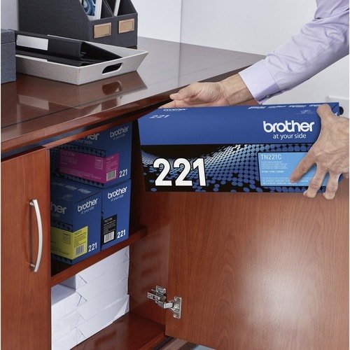 BROTHER TN - 221C: CARTUCHO DE TÓNER CIAN ORIGINAL (RENDIMIENTO ESTÁNDAR HASTA 1 400 PÁGINAS), COLORES VIVOS Y CALIDAD PROFESIONAL TN221C - SMART BUSINESS