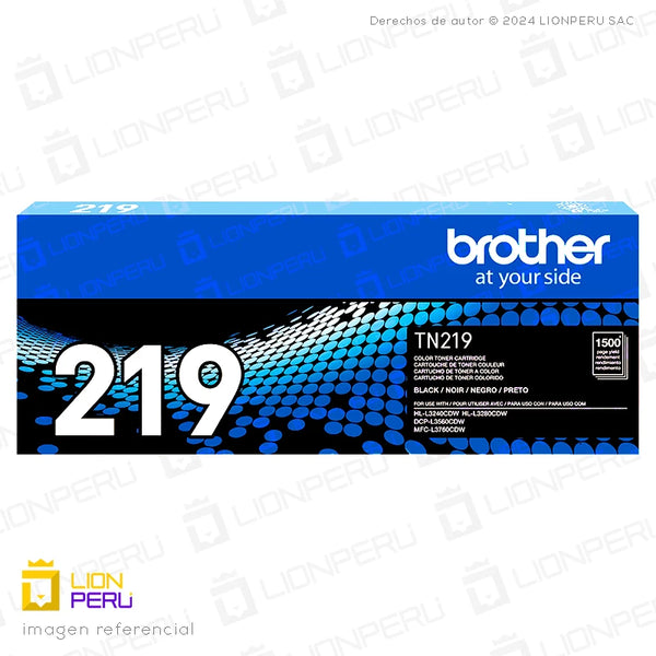 Brother TN219BK tóner negro original de rendimiento estándar 1500 páginas