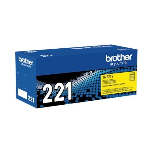 BROTHER TN221Y – CARTUCHO DE TÓNER AMARILLO ORIGINAL, RENDIMIENTO ESTÁNDAR 1,400 PÁGINAS, CALIDAD LÁSER PROFESIONAL, COMPATIBLE CON IMPRESORAS BROTHER (HL/MFC) TN221Y - SMART BUSINESS
