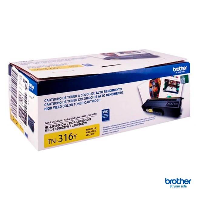 Toner Brother Tn316Y Hl - L8350/Mfc - L8850 (3500 Pag) Yellow de Brother | first_variant_option_1 — Envío inmediato
