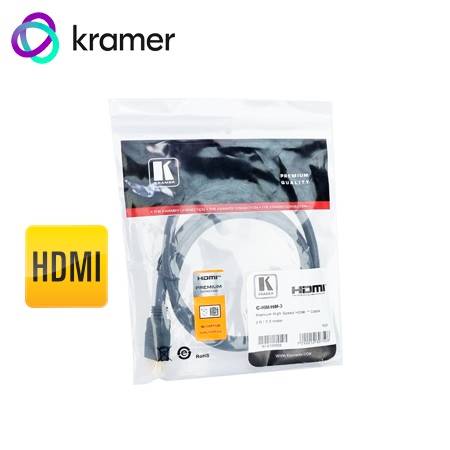 CABLE HDMI KRAMER C-HM/HM-3 DE ALTA VELOCIDAD (MALE-MALE) 3FT - 0.9M (97-0101003) - SMART BUSINESS