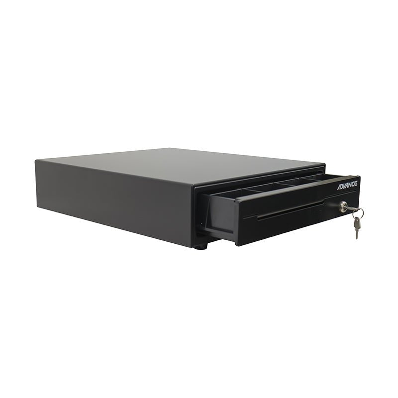 CAJA DE EFECTIVO ADVANCE ADV - 6406, 5 RANURAS PARA BILLETES, CONEXIÓN RJ11, COLOR NEGRO, APERTURA AUTOMÁTICA, IDEAL PARA POS, TIENDAS Y NEGOCIOS ADV-6406 - SMART BUSINESS