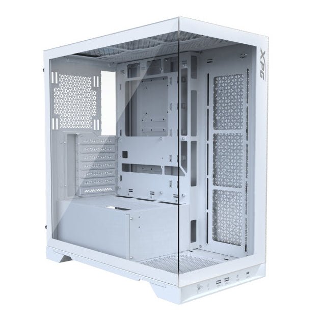 Caja de PC ATX Mid - Tower XPG Invader X – Blanca con vidrio templado, iluminación RGB y soporte completo para gráfica de hasta 400 mm INVADERXMT-WHCWW - SMART BUSINESS