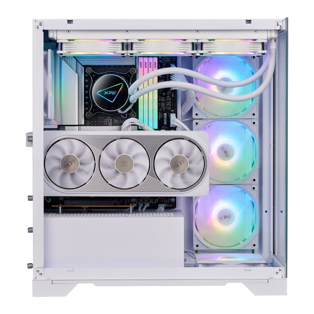 Caja de PC ATX Mid - Tower XPG Invader X – Blanca con vidrio templado, iluminación RGB y soporte completo para gráfica de hasta 400 mm INVADERXMT-WHCWW - SMART BUSINESS
