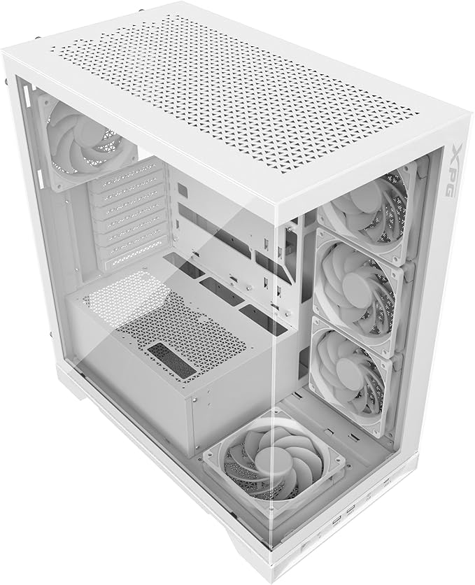 Caja de PC ATX Mid - Tower XPG Invader X – Blanca con vidrio templado, iluminación RGB y soporte completo para gráfica de hasta 400 mm INVADERXMT-WHCWW - SMART BUSINESS
