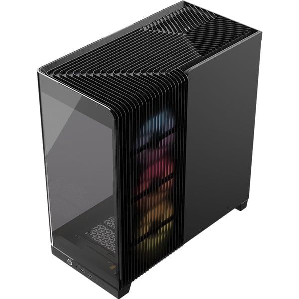 CAJA GAMER CORSAIR FRAME 4500X RS - R ARGB – VIDRIO PANORÁMICO, ILUMINACIÓN ARGB, SOPORTE DOBLE RADIADOR 360 MM, ALTO FLUJO DE AIRE (NEGRO) CC-9011314-WW - SMART BUSINESS