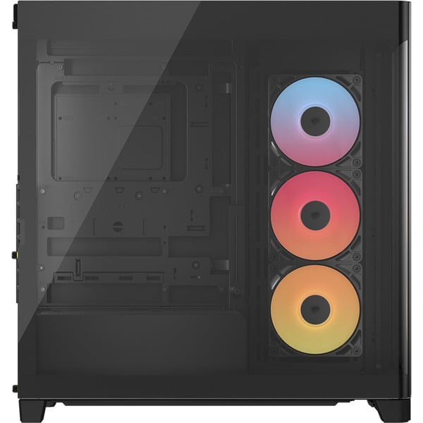 CAJA GAMER CORSAIR FRAME 4500X RS - R ARGB – VIDRIO PANORÁMICO, ILUMINACIÓN ARGB, SOPORTE DOBLE RADIADOR 360 MM, ALTO FLUJO DE AIRE (NEGRO) CC-9011314-WW - SMART BUSINESS