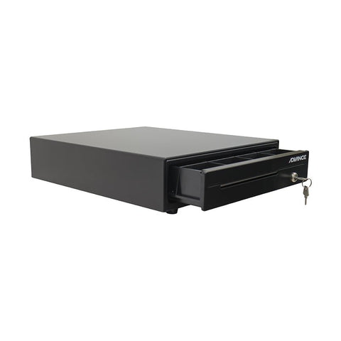 CAJA REGISTRADORA DE EFECTIVO ADVANCE ADV - 5421, 4 RANURAS, CONEXIÓN RJ11, APERTURA AUTOMÁTICA, COLOR NEGRO, IDEAL PARA POS, TIENDAS Y NEGOCIOS ADV-5421 - SMART BUSINESS