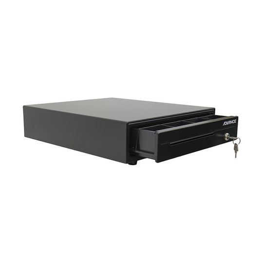 CAJA REGISTRADORA DE EFECTIVO ADVANCE ADV - 5421, 4 RANURAS, CONEXIÓN RJ11, APERTURA AUTOMÁTICA, COLOR NEGRO, IDEAL PARA POS, TIENDAS Y NEGOCIOS ADV-5421 - SMART BUSINESS