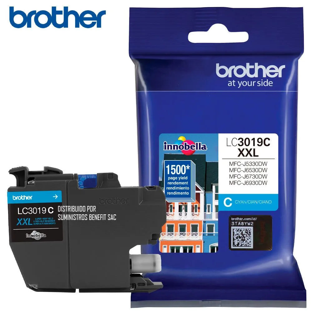 Cartucho Brother de Super Alto Rendimiento LC3019C Cian, 1500 Páginas - SMART BUSINESS