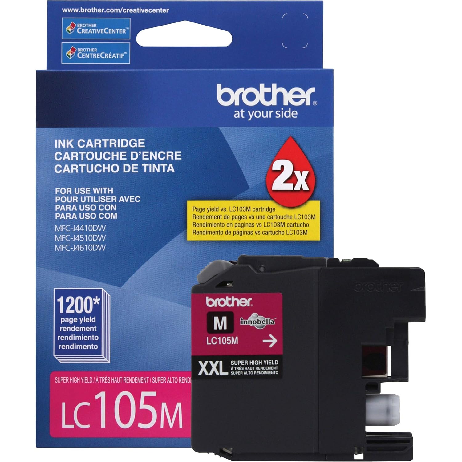 CARTUCHO BROTHER LC105M MAGENTA, 1200 PÁGINAS LC105M - SMART BUSINESS