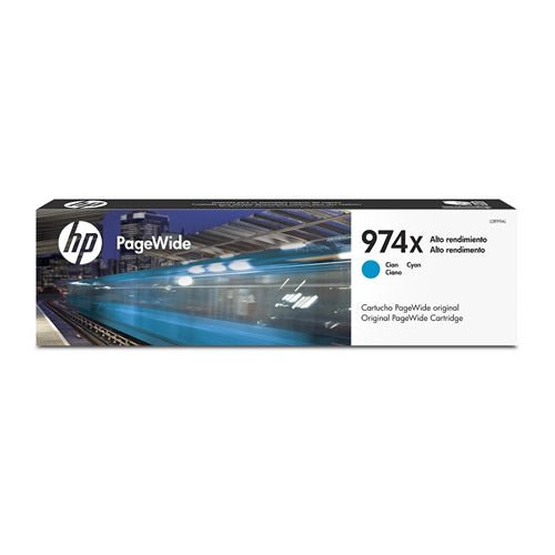 Cartucho de Tinta HP L0R99AL 974X Cian Alta Capacidad 7,000 Páginas Tecnología PageWide Compatible con HP PageWide Pro 452/477/552/577 Impresión Profesional y Duradera L0R99AL - SMART BUSINESS